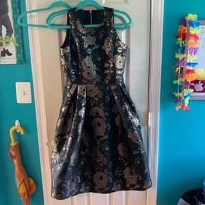 Gold and Black Dress